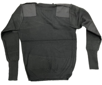 Black HMP Police Issue V Neck Fine Knit Pullover / Jumper, New - main image