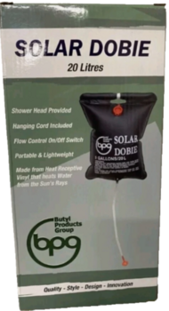 New Solar Shower 20 Litre / 5 Gallon Solar Dobie Camping Festival Shower - main image