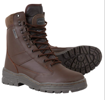Brown All Leather Combat Patrol Boots With Thinsulate Lining Great for Cadets - main image