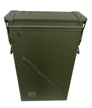 Metal Ammo Box PA156 Tall 81mm olive ammo box in 22 Inches In Height - main image