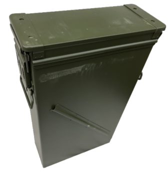 Metal Ammo Box PA156 Tall 81mm olive ammo box in 22 Inches In Height - main image