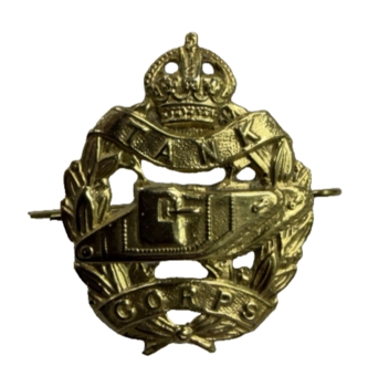 WW1 Tank Corps and WWII RTR Royal Tank Regiment Cap Badges - main image