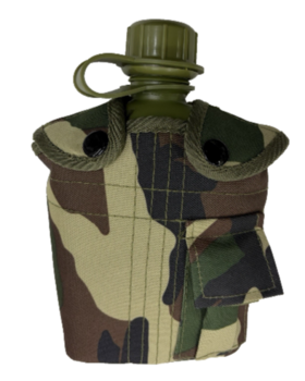 Water Bottle US Style Plastic 1 Litre Flask Black Olive Or Camo - main image