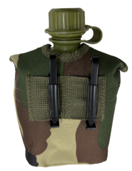 Water Bottle US Style Plastic 1 Litre Flask Black Olive Or Camo - main image