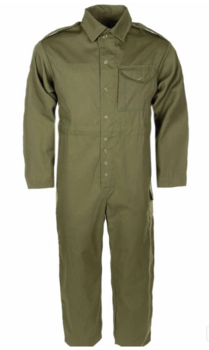 Olive Green Coverall Boilersuit British Army Issue Stud Fronted Old School Overall - main image