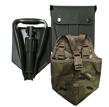 NATO Tri Folding Shovel  Way Military Army Issue Entrenching Spade With Cover - main image