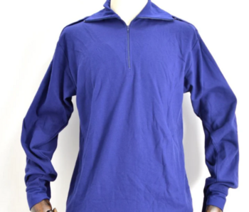 Norgi Norwegian Shirt Naval Issue Blue  Zip Neck Shirts - Lightweight, New - main image