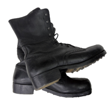 Hobnail Ammo Boots Austrian Military Issue Black Ranger Hobnail Hi-Leg Boots - main image