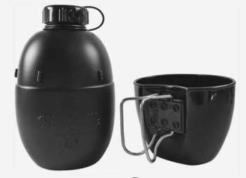 NATO Water Bottle And Mug Black BCB 58 Pattern Water bottle And Cup, New CR244B - main image