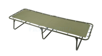 Highlander Balmore Traditional Spring Mounted Fold Out Camp Bed (FUR063) - main image