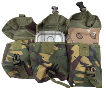 Tripple Utility Pouch Woodland DPM Tough Heavy Duty PLCE Waterproof Pouch ~ New TT930 - main image