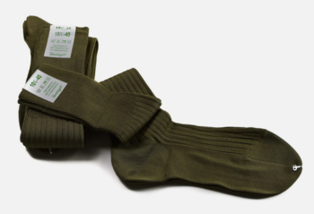 Khaki Dress Socks Italian Military Issue Cotton Calf length Sock New - main image