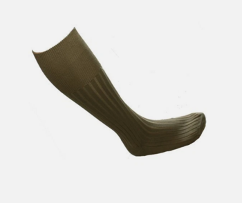 Khaki Dress Socks Italian Military Issue Cotton Calf length Sock New - main image