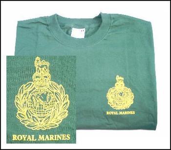 Royal Marines Cotton T Shirt Green Royal Marine t-Shirt Small
