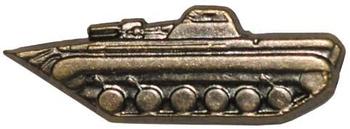 Tank Panzer Badge, Pin Through Bronze Badge - main image