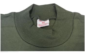 Belgium Thermal Top Genuine Military Issue Heavy Weight Olive Green Long Sleeved Thermal Top - main image