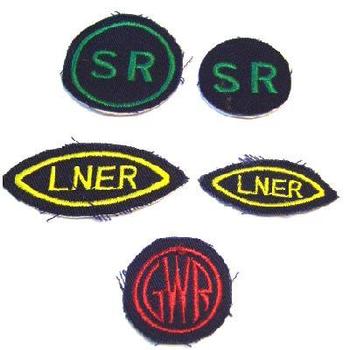 Railway cloth sew on lapel badges