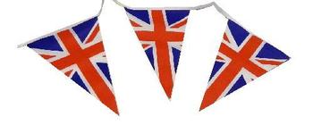 Union Flag Bunting Triangle shaped Fabric Bunting 50 flags on 20 metres