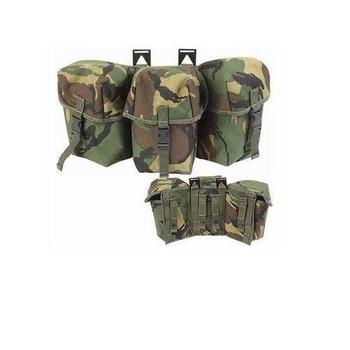 Triple Utility Pouch Web-Tex Woodland DPM 3 Utility Pouch SET - main image