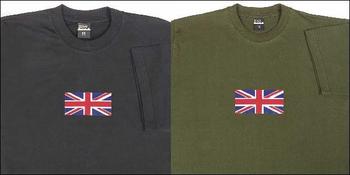 Quality 100% Cotton T shirts With Union Jack Emblem