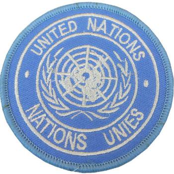 United Nations (UN) Peace Keeping Sew On Badge