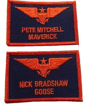 US TopGun Sew On Patch - Goose Or Maverick - main image