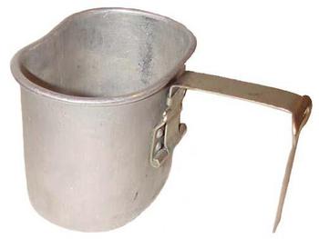 Belgian ABL Cup With Fold Down Handle US M1910 Style Military Issue Vintage Canteen Mug  - main image