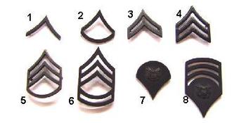 Metal U.S Army Rank Badges US army pin rank badges - sold in pairs