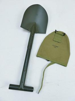 US Army WWII Style M10 T Handle Shovel And Cover Reproduction - main image