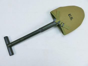 US Army WWII Style M10 T Handle Shovel And Cover Reproduction - main image