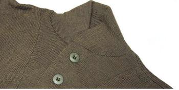 US Army Sweater Olive Drab 100% Wool Genuine Vintage WWII Button Top Jumper - main image