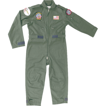 Kids Flight Suit Children's Olive Green Flight Suit Flying Suit With Badges - main image