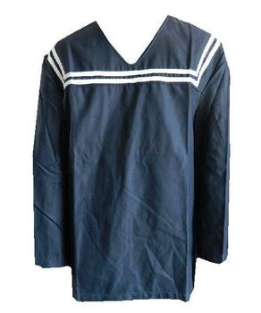 Sailors Shirt,  Naval Navy Blue Italian V Front Sailors Top, New - main image