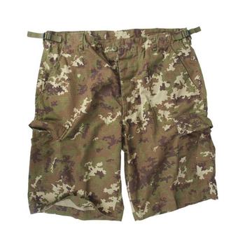 Shorts Italian Vegetato Camo US Bermuda Style, New pre washed