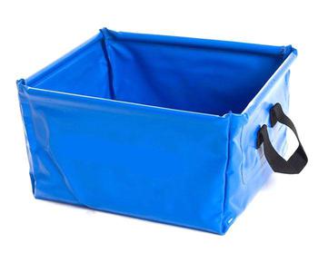 Wash Bowl / Bucket new Collapsible Blue Bowl with carry handles - main image