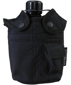 Water Bottle US Style Plastic 1 Litre Flask Black Olive Or Camo - main image