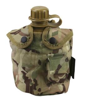 Water Bottle US Style Plastic 1 Litre Flask Black Olive Or Camo - main image