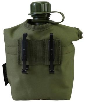 Water Bottle US Style Plastic 1 Litre Flask Black Olive Or Camo - main image
