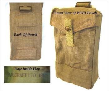 Rare New Un Issued WWII Magazine Pouch for 37 pattern webbing