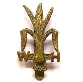 Brass Welsh Horse Yeomanry Cap badge