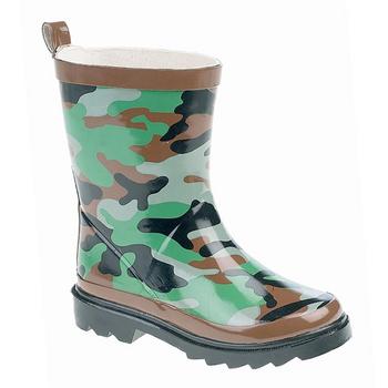 New Childrens Camouflage Print Rubber Wellingtons (W208E)