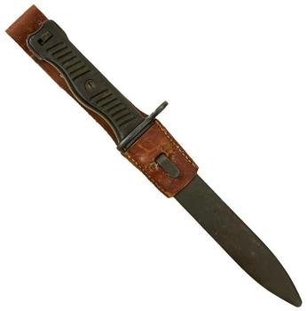 Original Yugoslavian M56 SMG Bayonet with Scabbard and Leather Frog - main image