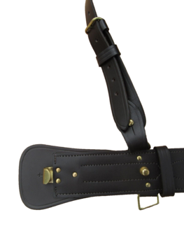 Sam Brown Belt Leather Army Belt Shoulder Strap Set, New - main image