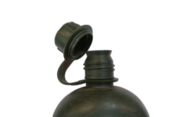 Genuine Military Issue Used High Density Olive Water Bottle - main image