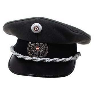 Austrian Vintage Peak Dress Cap, 1960's Hat With Badge  Visor Hat - main image