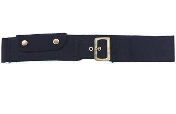 Used Navy Blue British Naval Belt with Pocket