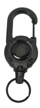 Black Heavy Duty Retractable Carabiner Clip - main image