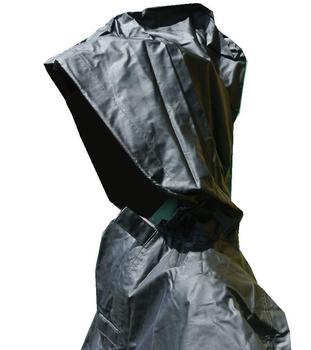 Black Poncho French Riot Police Issue Shaped Hooded Poncho Cape, New - main image