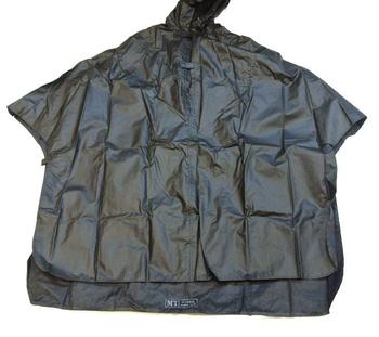Black Poncho French Riot Police Issue Shaped Hooded Poncho Cape, New - main image