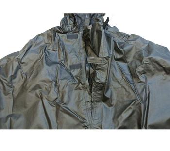 Black Poncho French Riot Police Issue Shaped Hooded Poncho Cape, New - main image